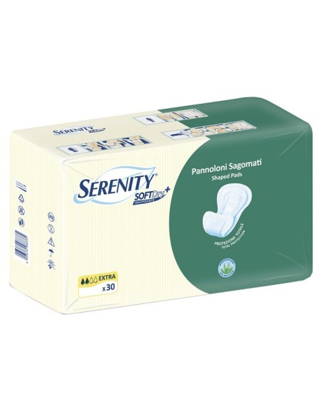 Serenity Pannoloni Sagomati 30pz - Assorbenza Extra - Adulti - Incontinenza